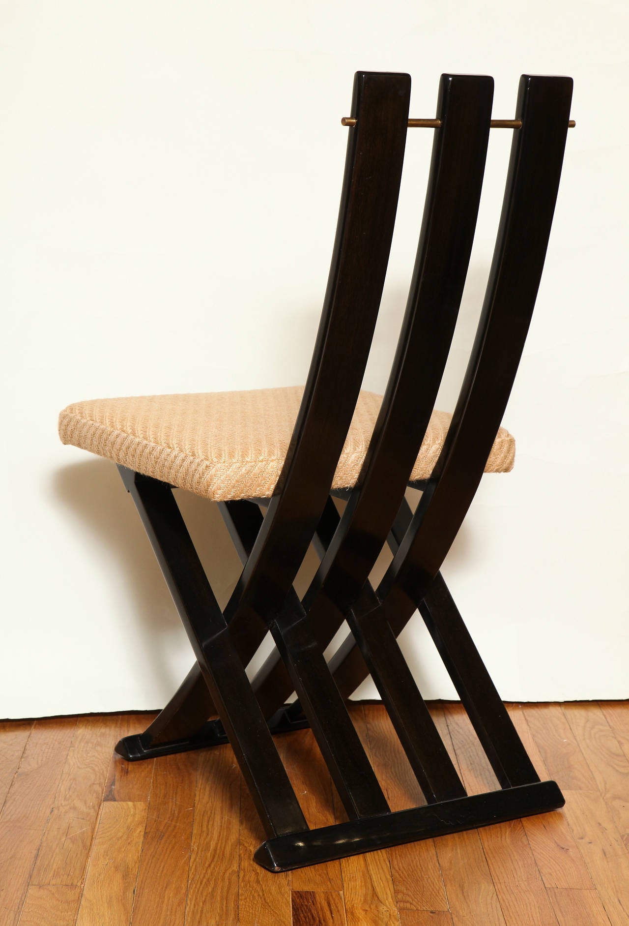 A Set of Eight Mid-Century Modern Scissor Chairs by Harvey Prober 2