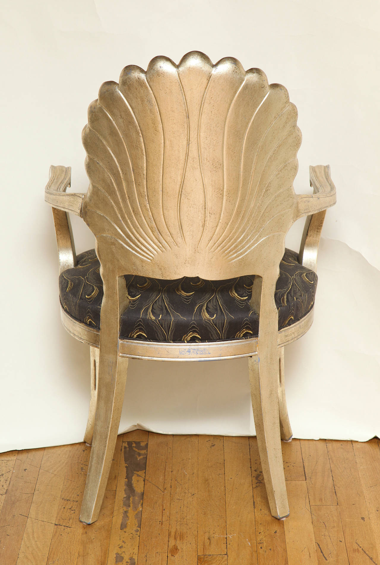 Pair of Carved Shell-Back Chairs 3
