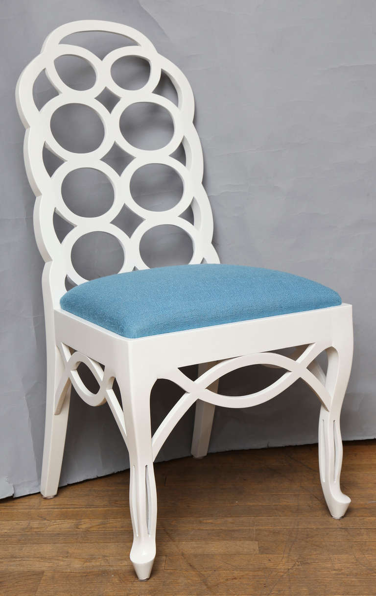 American Set of Eight Frances Elkins-Designed Loop Chairs