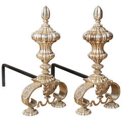 Rare and Exceptional Caldwell Baroque Style Andirons