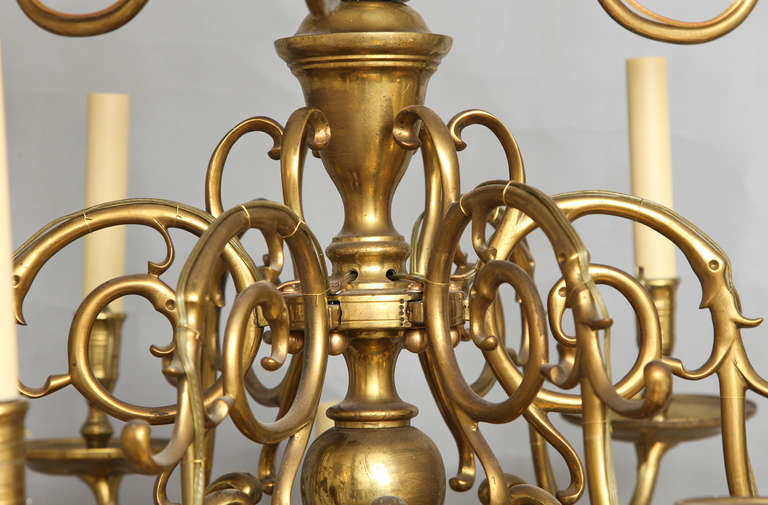 Bronze Dutch Baroque Style Chandelier