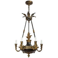 Six Light French Empire style Chandelier
