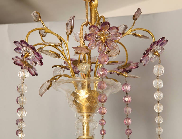 Mid-20th Century French Bagues Ceiling Light