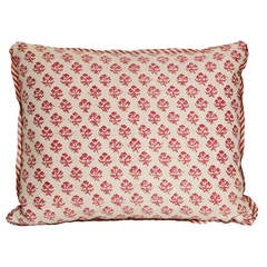 A Single Vintage Fortuny Fabric Cushion