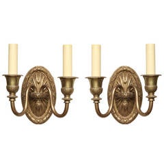 Pair of French Louis XVI Style, Two-Light Wall Sconces 3