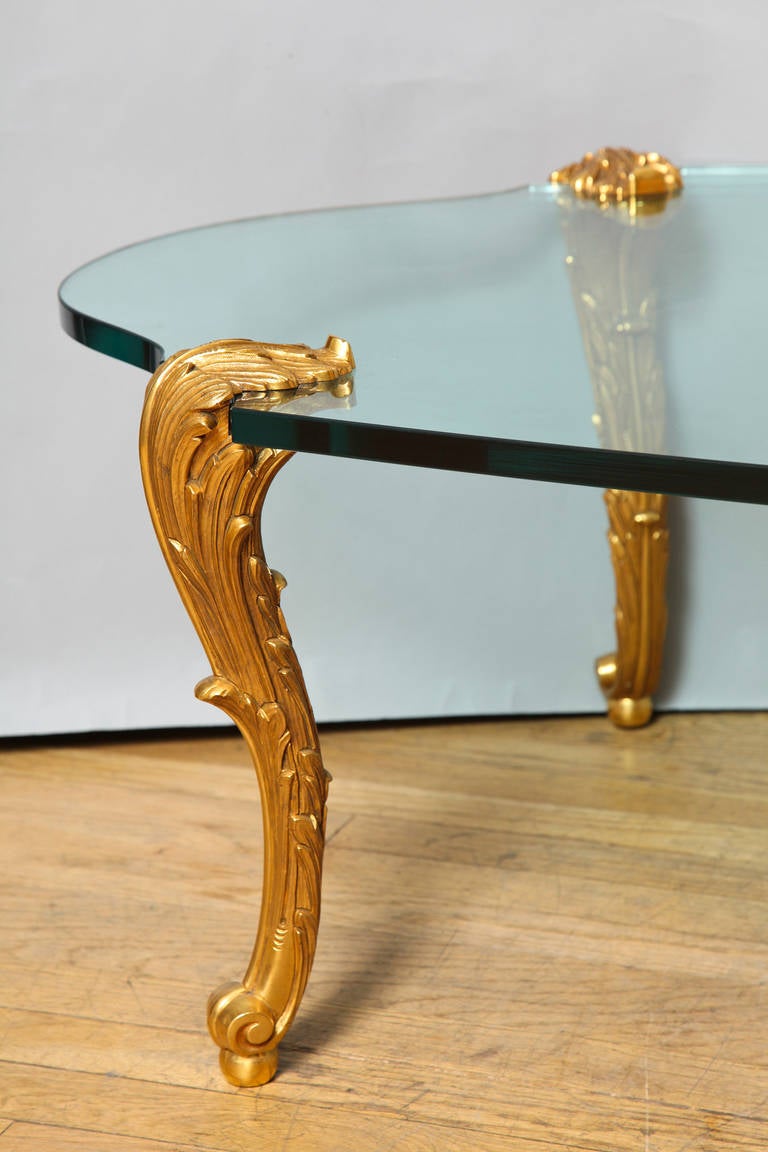 A P.E. Guerin Glass Top Coffee Table In Excellent Condition In New York, NY