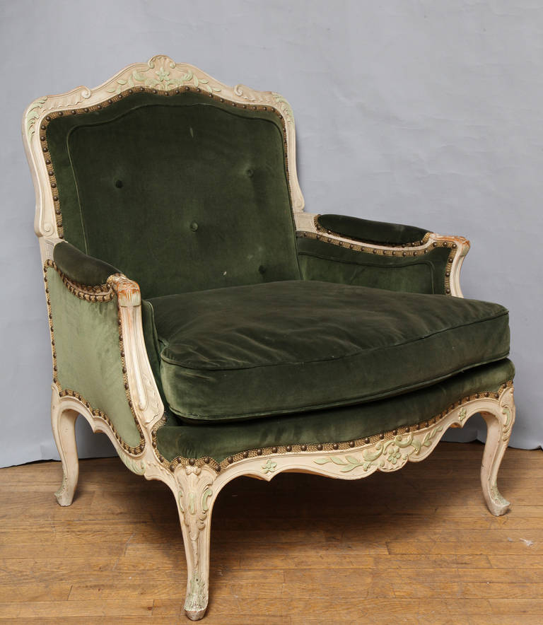 A Pair of French Louis XV Style Bergeres 1