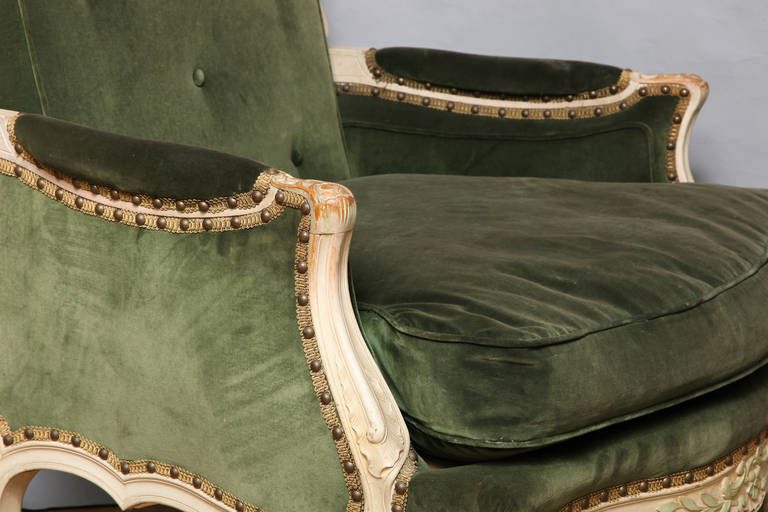 A Pair of French Louis XV Style Bergeres 2