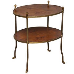 An English Two Tiered Oval Side Table
