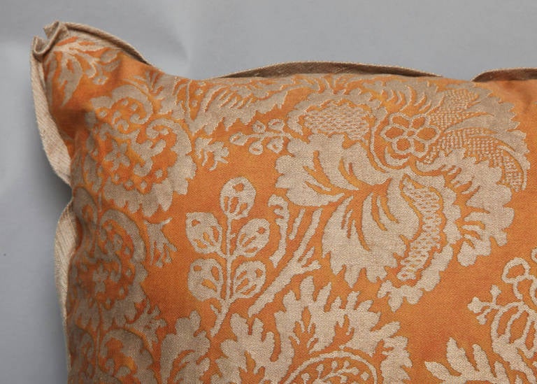 Cotton A Pair of Vintage Fortuny Fabric Cushions
