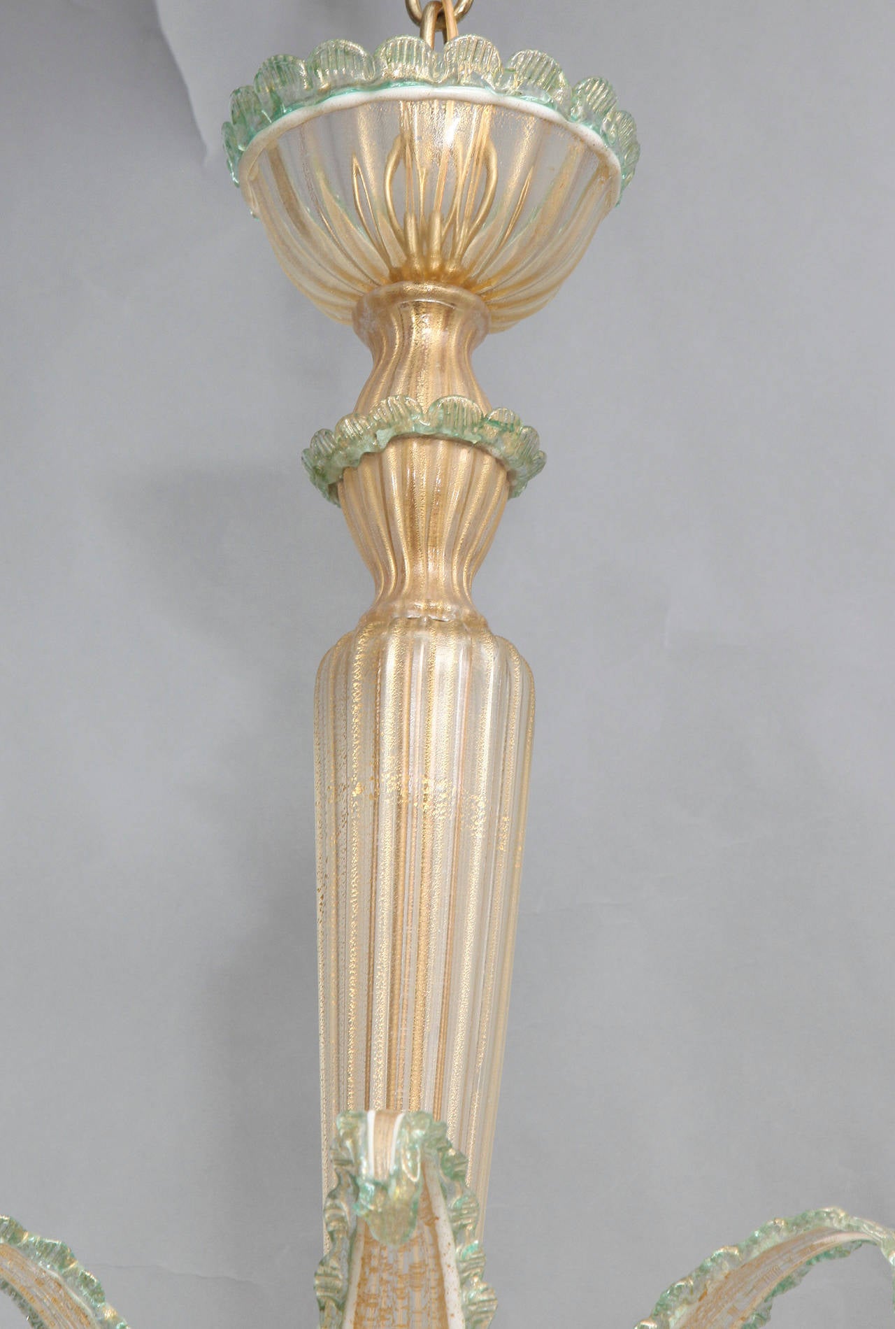 SixLight, Murano Glass Chandelier at 1stdibs