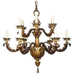 Antique A 12 Light Two Tiered Caldwell Chandelier