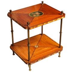 A Two Tiered English Regency Side Table