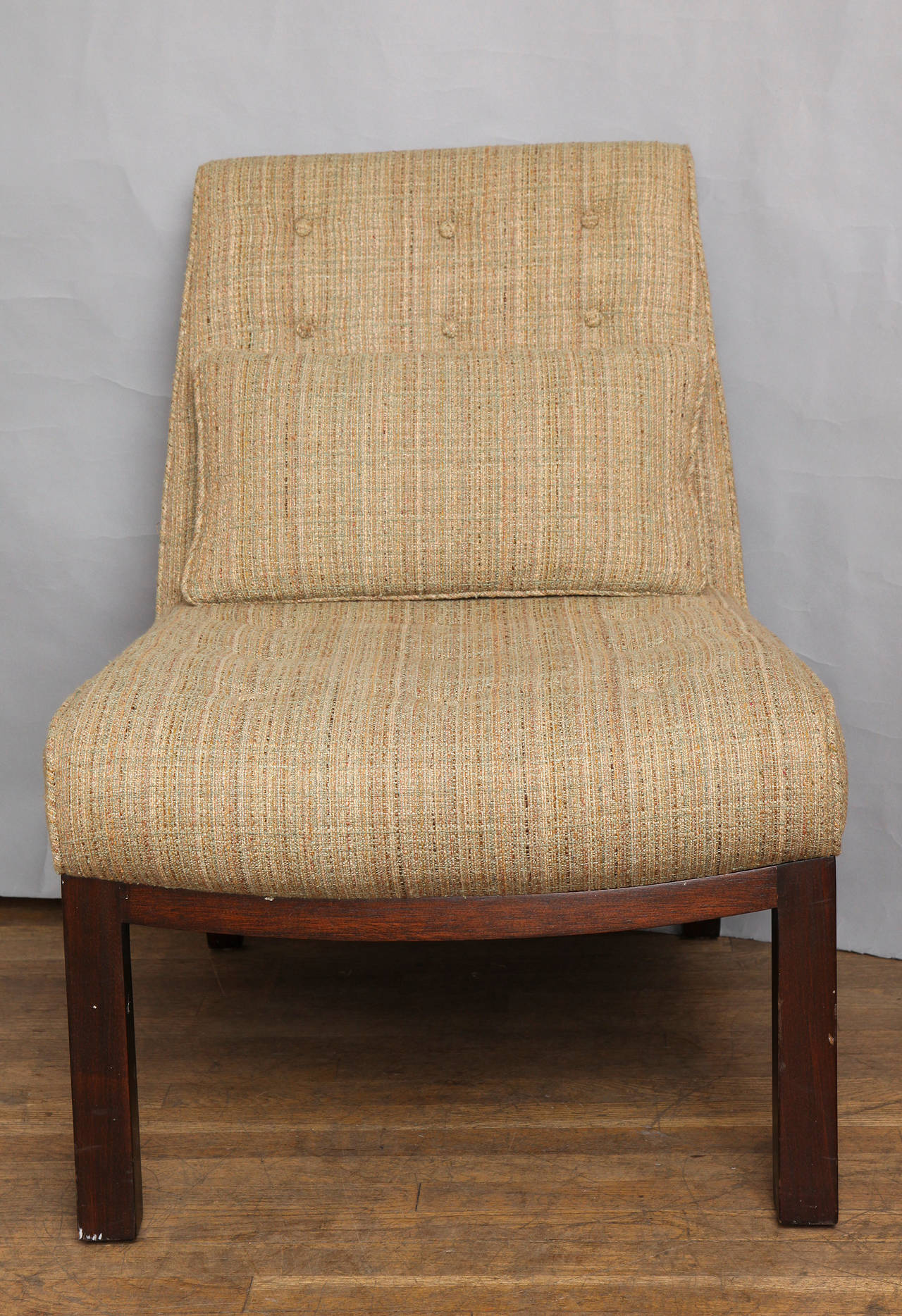 A Pair of Mid-Century Modern Edward Wormley for Dunbar Slipper Chairs For Sale 3