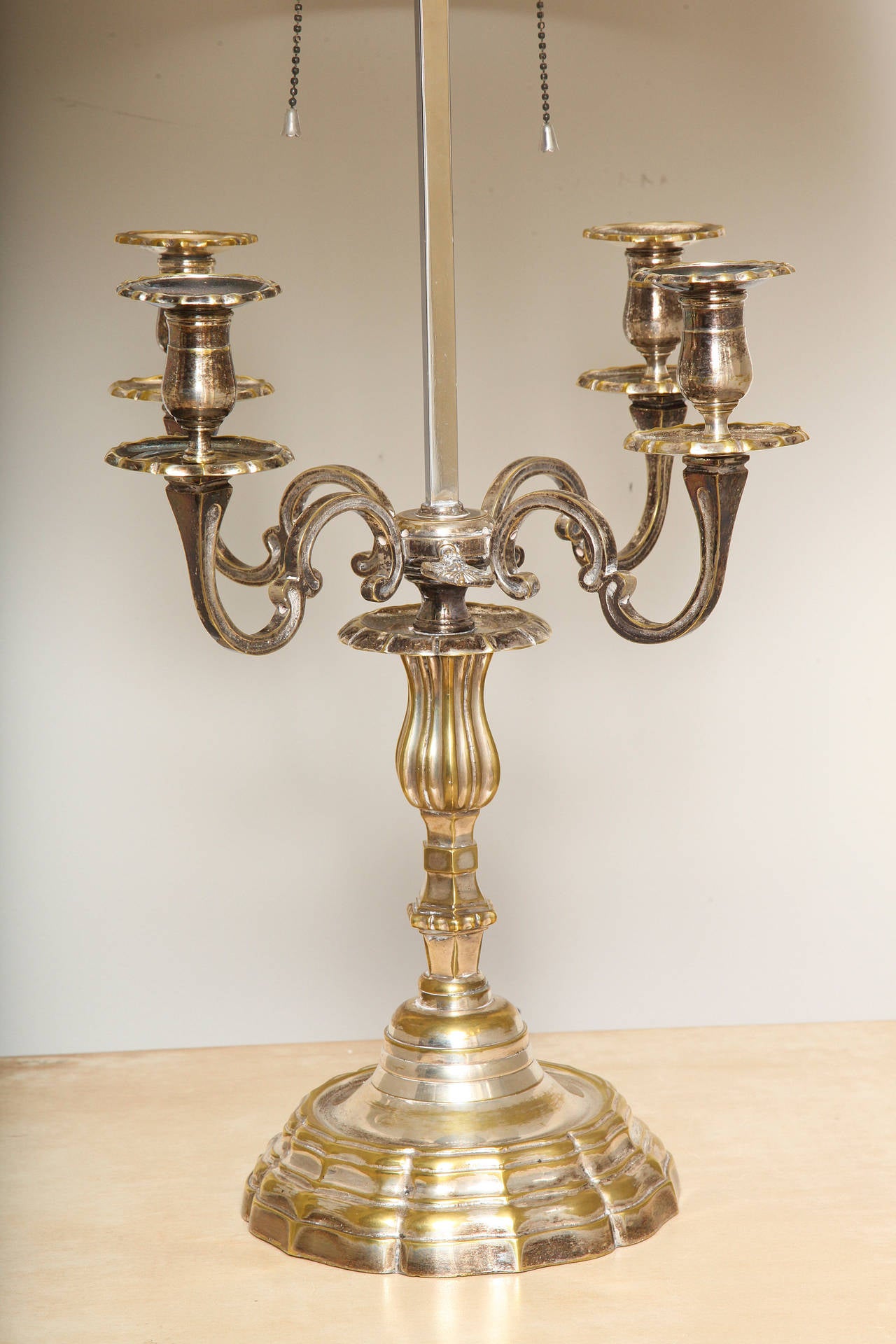 Pair of French Regence Style Bouillotte Lamps 3