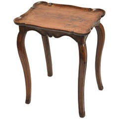 French Oak Carved Dish Top Louis XV Side Table, circa 1750