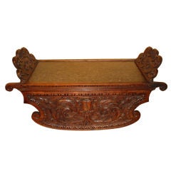 Italian Walnut and Granite Table, Mid-19th Century