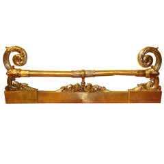 French Brass Fireplace Fender, Circa 1830