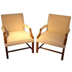 Pair of English Gainsborough Chairs