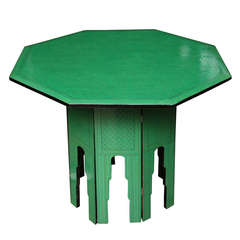 Green Octagonal Side Table