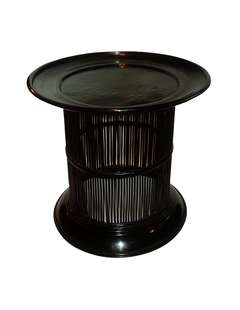 Black Lacquered Side Table