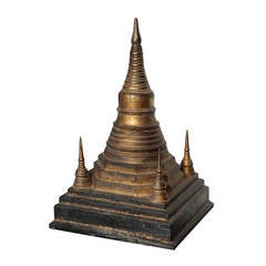 Wooden Burmese Stupas