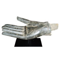 Vintage Black Buddha Hand, Wood