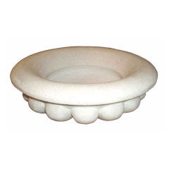 Vintage White Marble Fountain Bowl