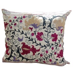 Pillow with Suzani Embroidery