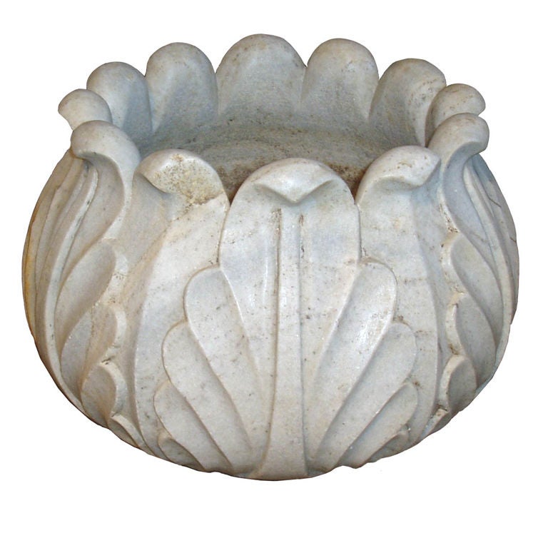 White Marble Planter