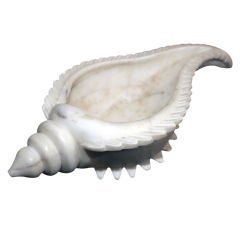 White Marble Conch Shell Bowl 5