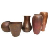 Collection of Hand Hammered Copper Vases