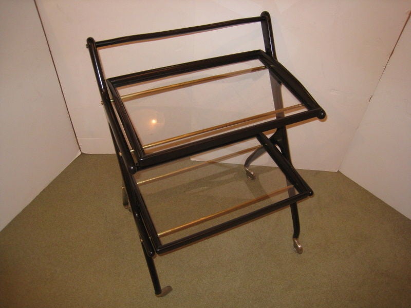 Cesare Lacca Bar Cart In Excellent Condition For Sale In Los Angeles, CA