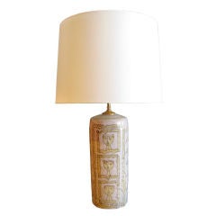 Vintage Guido Gambone Ceramic Lamp