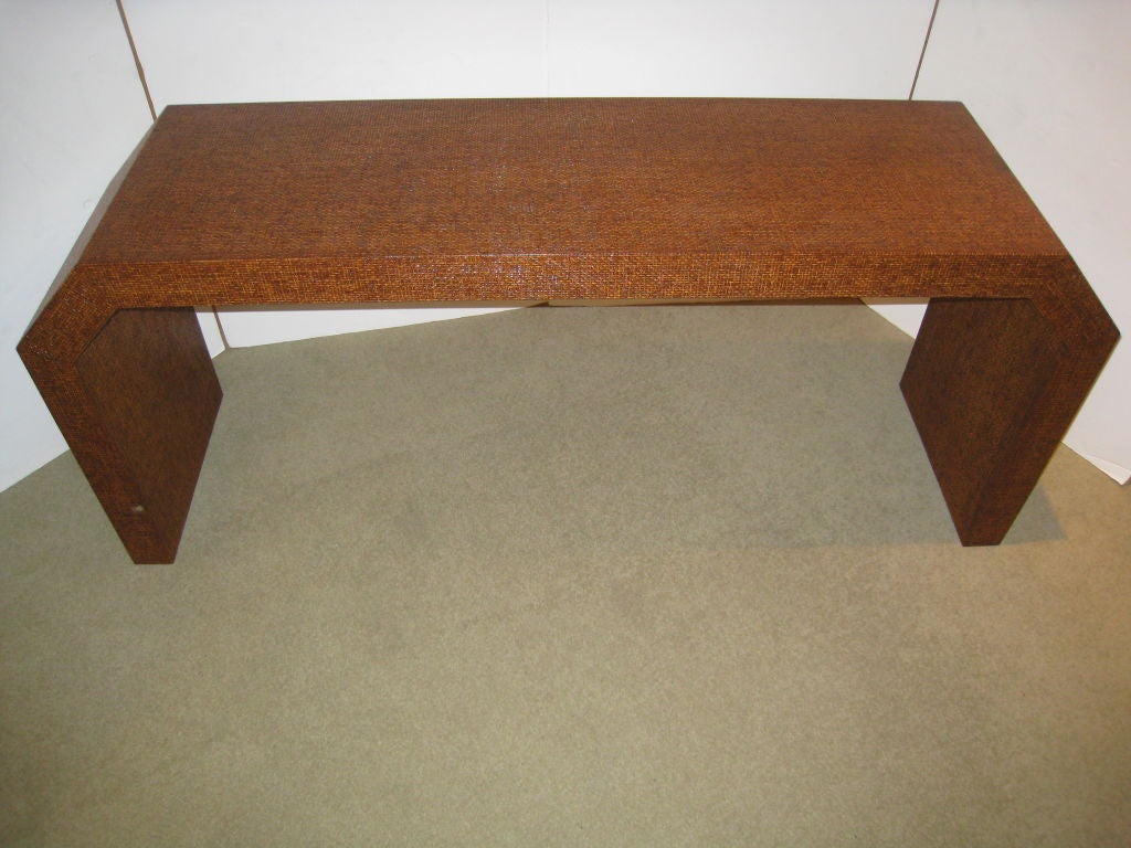 Raffia Wrapped Console