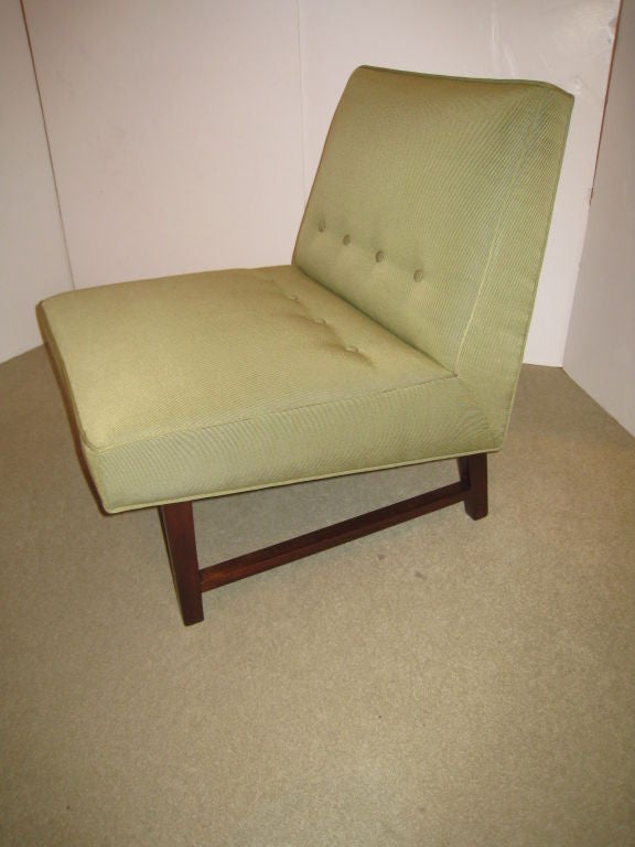 Mid-20th Century Pair of Edward Wormley for Dunbar Slipper Chairs For Sale