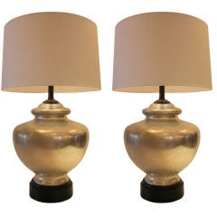 Pair of Mercury Glass Lamps 9