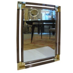 Smoked Lucite and Brass Mirror 5