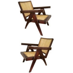 Pair of Jean Jeanneret  "EASY" Chairs.