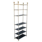 Maison Jansen Steel and Brass Etagere