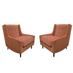 Pair of Custom California Club Chairs