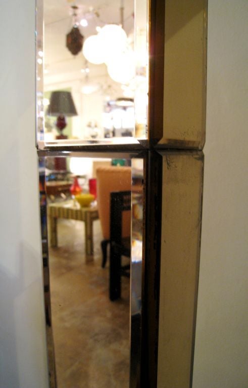 French Mirrored Floor Lamp In Good Condition For Sale In Los Angeles, CA