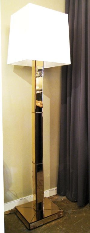 French Mirrored Floor Lamp For Sale 1