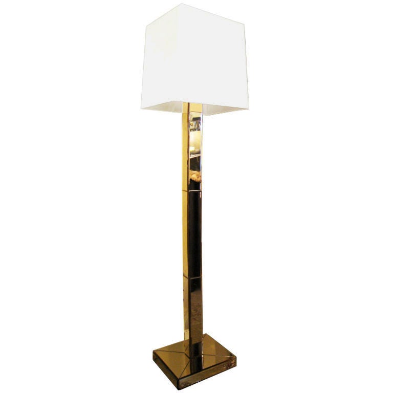French Mirrored Floor Lamp For Sale 2