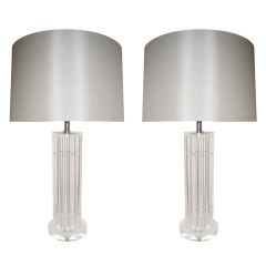 Pair of Lucite Lamps by Rittsco