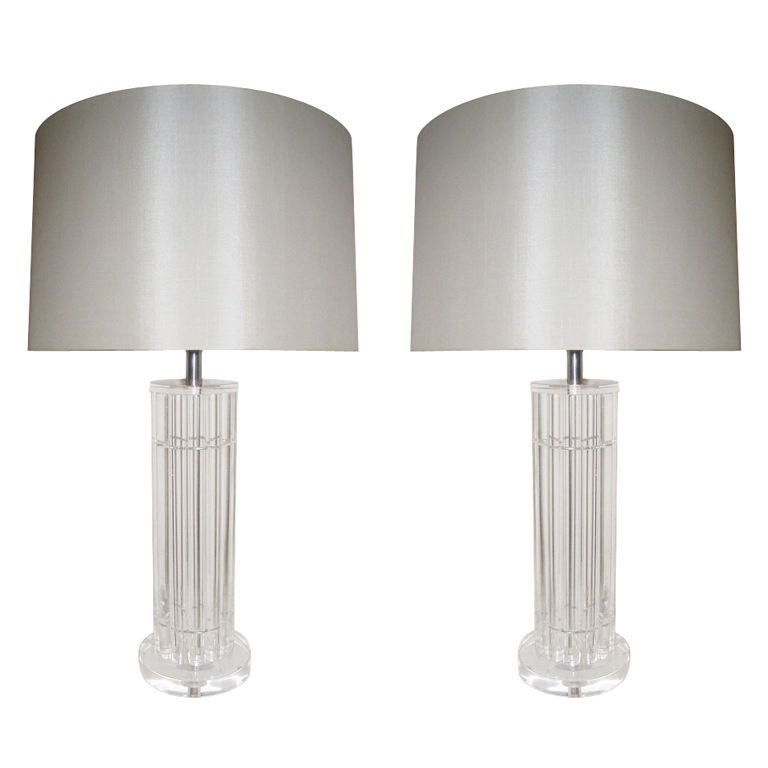 Pair of Lucite Lamps by Rittsco