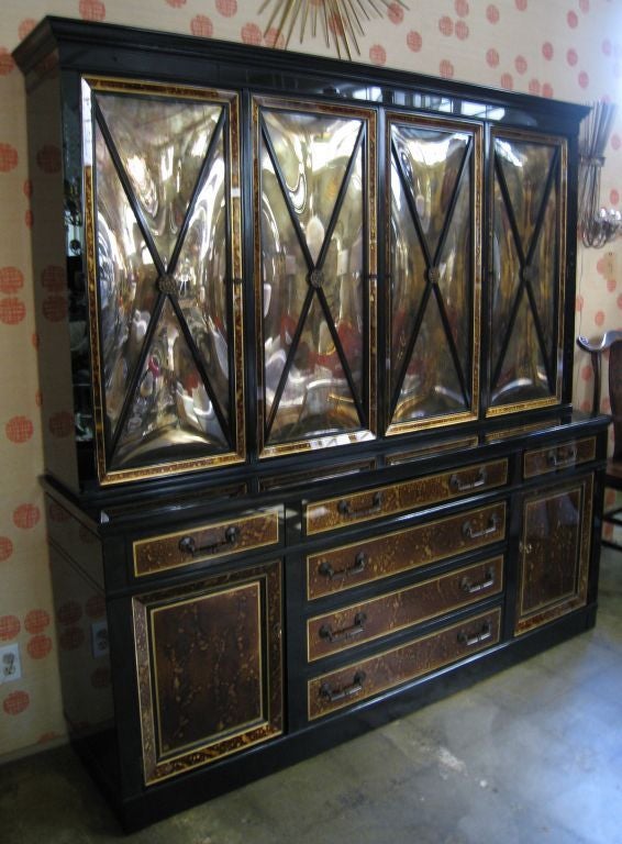 Tortoise and Black Glass Cabinet