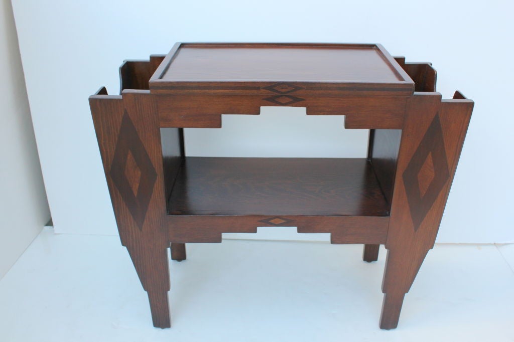 Marquetry Side Table In Excellent Condition In Los Angeles, CA