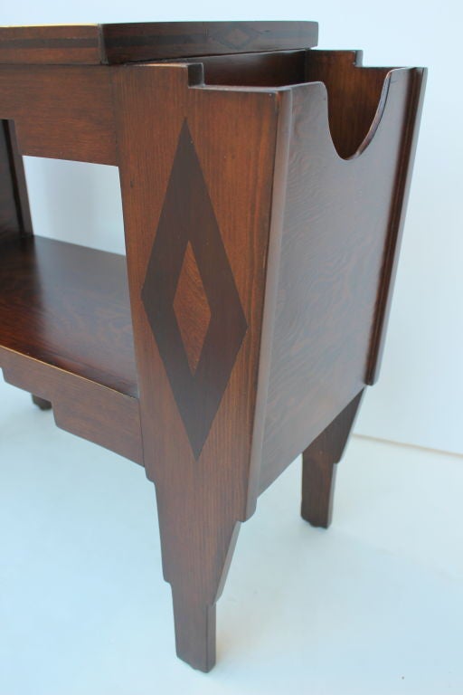 Walnut Marquetry Side Table