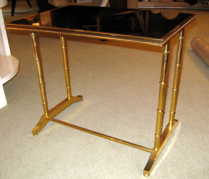 Pair of Brass Nesting Tables In Excellent Condition In Los Angeles, CA